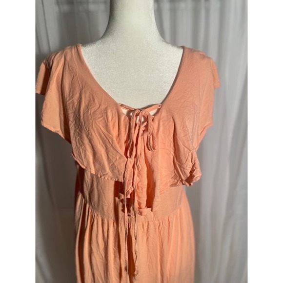 Torrid Size 14 Sleeveless Summer Hi-Lo Dress in Peach Pink - Picture 2 of 5